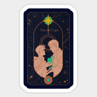 Two of Cups Sticker